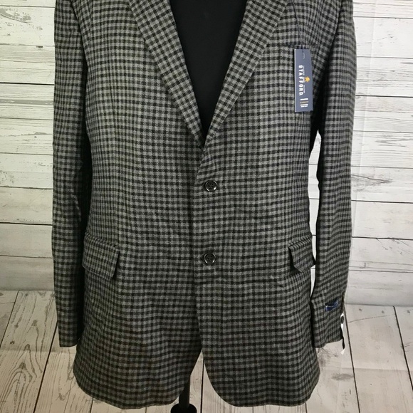 NEW Stafford Mens 2-Button Wool Blazer Mens 48L - Picture 5 of 7